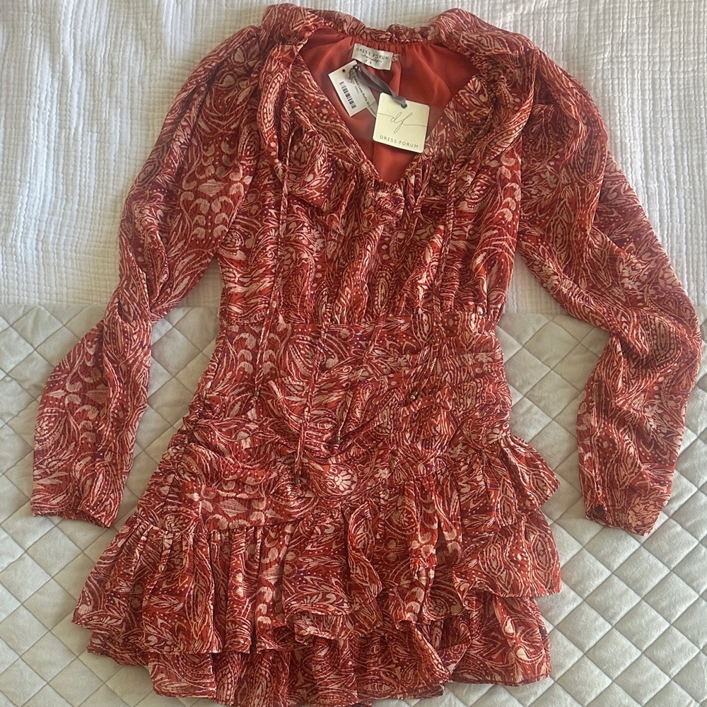 Dress Forum Vibrant Red Floral Dress